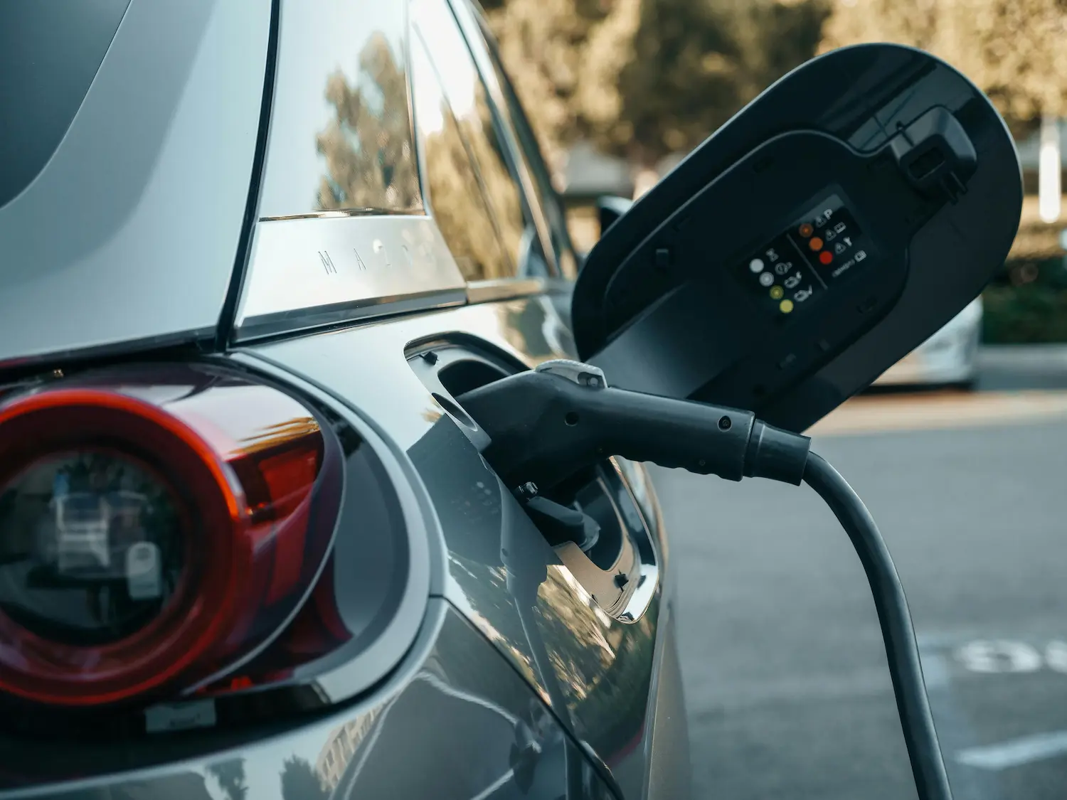an electric car in kerala getting charged