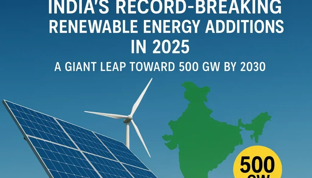 India's Record-Breaking Renewable Energy Additions in 2025: A Giant Leap Toward 500 GW by 2030